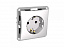 Розетка 2К+З,16А, б/рамки (белый) Дуэт Schneider Electric. Вид 1.