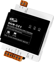 Шлюз Modbus RTU, DCON в DALI, 1xRS-232/485, 1xUSB, 1xDALI ICP DAS. Вид 1
