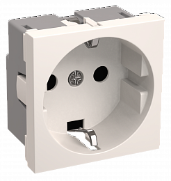 Розетка силовая 2к+з, 2 модуля (белая) РКС-20-30-П-К "Праймер" ИЭК. Вид 1