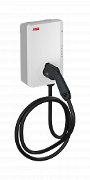 Зарядная станция Terra AC W7-P8-R-D-0 AC wallbox type 1, кабель 7,62м, 1ф/32A, RFID и double ethernet ABB. Вид 1