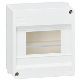 Бокс настенного монтажа белый на 6 мод. с клемником (без двери) IP30 Legrand. Вид 1