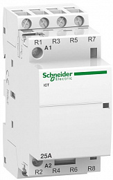 Модульный контактор ict25a 4нз 24в ас 50гц Schneider Electric. Вид 1