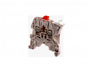 ZS4-S Клеммник винтовой 4мм.кв. с разъединителем (серый) TYCO. Вид 1