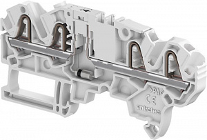 Клемма втычная zk2.5-ch-4p-rl - с диодом, направленным справа налево, 2,5 мм², 4 зажима TYCO. Вид 1