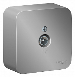 Розетка TV, С/У, изол.пл. (алюминий) Blanca Systeme Electric. Вид 1