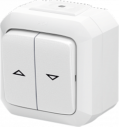 3558N-C89510 B Выключатель жалюзи двухклавишный с фиксацией клавиш IP54 белый Variant+ ABB. Вид 1