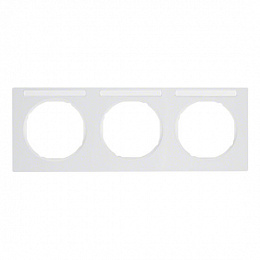 Рамка 3-постовая, с полем для надписей (полярная белизна) R.3 Berker. Вид 1