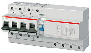 DS804S K125 AS1000 Дифф. автомат 4-полюсный, 125А, 1000mA, тип AS, 50kA (хар-ка K) ABB. Вид 1