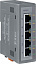 5-портовый неуправляемый коммутатор 10/100 BaseT(X) Ethernet, в пластиковом корпусе, питание +10...+30 VDC, -40...+75С ICP DAS. Вид 1.