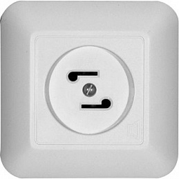 Радиорозетка, С/У, 30в 50-10000гц (белый) Прима Systeme Electric. Вид 1