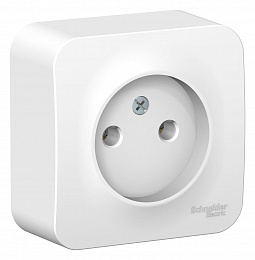 Розетка без заземления без шторок, О/У, монт.пл., 16А, 250В (белый) Blanca Systeme Electric. Вид 1