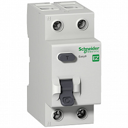 Блок утечки тока 2-полюсный, 63A, 30mA, тип АC (УЗО) EASY 9 Schneider Electric. Вид 1