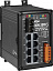 Индустриальный коммутатор: 8х10/100 Base-T Ethernet и 1 портом Single-mode 100 Base-FX, IP20 ICP DAS. Вид 1.