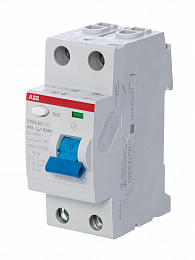 F202 AC 25/30 Блок утечки тока 2-полюсный, 25A, 30mA, тип АC (УЗО) ABB. Вид 1