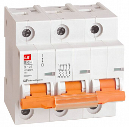 BKH Автоматический выключатель 3-полюсный, 125А, 10kА (хар-ка D) LSis. Вид 1