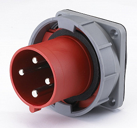 Вилка для скрытой проводки 634 3р+ре 63а 380в ip67 в DEKraft. Вид 1