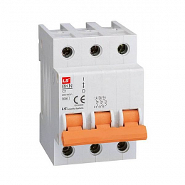 BKN Автоматический выключатель 3-полюсный, 2А, 6kА (хар-ка C) LSis. Вид 1