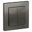Выключатель 2-клавишный, сх.6, 10АХ, в сборе (сталь) Atlas Design Systeme Electric. Вид 1.