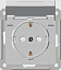 Розетка с заземлением со шторками, с крышкой IP44 (белый) Wessen 59 Systeme Electric. Вид 1.