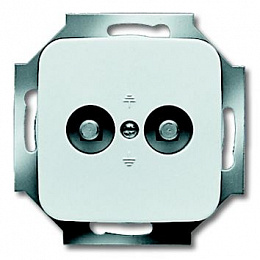 2095 UC-214-500 Розетка двойная для выравнивания потенциалов, серия Reflex SI, цвет альпийский белый ABB. Вид 1