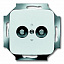 2095 UC-214-500 Розетка двойная для выравнивания потенциалов, серия Reflex SI, цвет альпийский белый ABB. Вид 1.