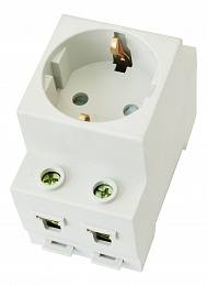 Розетка AC30-111 с заземляющим контактом на DIN-рейку CHINT. Вид 1