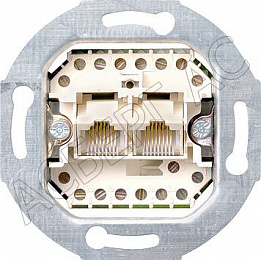 19000 Розетка UAE 3 категории, двойная, Gira. Вид 1