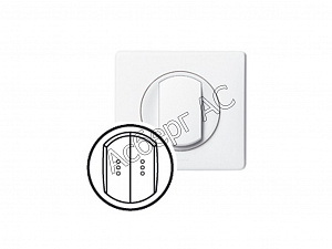 Лицевая панель для двойного выключателя с индикацией, цвет белый Celiane Legrand. Вид 1