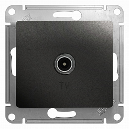 Розетка TV оконечная 1db (антрацит) Glossa Systeme Electric. Вид 1