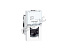 Розеткая компьютерная RJ45 кат. 5е UTP 8 контактов 1М Mosaic Legrand. Вид 1.