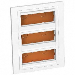 Коробка скр.монт 3х3 гориз.с рамкой 9003 Schneider Electric. Вид 1