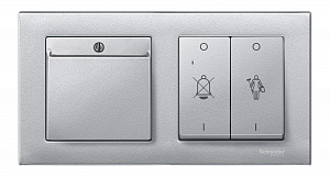 Выключатель с карточкой ключом, sm (алюминий) Merten Schneider Electric. Вид 1
