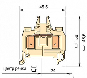 ENT  Клемма D4/8.ADO.NF ADO 4мм.кв. TYCO. Вид 1