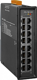 NSM-216 CR Коммутатор 16-портовый 10/100 BaseT(X) Ethernet, релейный выход, -40...+75С ICP DAS. Вид 1