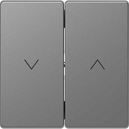 Клавиша-кнопка для жалюзи (нержавеющая сталь) Merten D-Life Schneider Electric. Вид 1