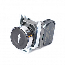 Кнопка в сборе модульная 22мм черная металл 1НО с марк "стрелка вниз" Systeme Electric. Вид 1