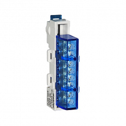 UT1-2.5(T) BLUE Винтовая клемма, кабель многожильный - 2,5мм2, одножильный - 4мм2 синяя Tekfor. Вид 1