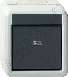 10630 Выключатель одноклавишныйуниверсальный IP44 д/открытой проводки  GIRA. Вид 1