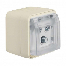 Розетка антенная, 3 отверстия (полярная белизна) W.1 Berker. Вид 1