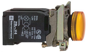 Сигн. лампа 22мм с трансф. пит. желтая xb4bv45 Schneider Electric. Вид 1