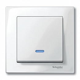 Клавиша 1-клавишного выключателя c подсветкой (белый) Merten Schneider Electric. Вид 1