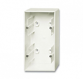 1702-96-507 Коробка для открытого монтажа, 2-постовая, серия Basic 55, цвет chalet-white ABB. Вид 1