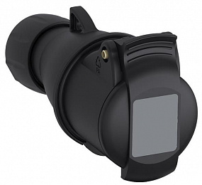 432-C6B Розетка кабельная ICAT , 32А, 3P+N+E, IP44, 6ч, черный, для шоу-бизнеса ABB. Вид 1