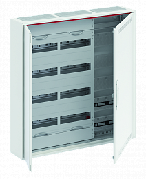 CA35VML Шкаф 120М навесной с медиапанелями IP30, 800x800x160 между DIN-рейками 125 мм и самозажимными клеммами N/PE и дверью с вент. отверстиями CA35V. Вид 1