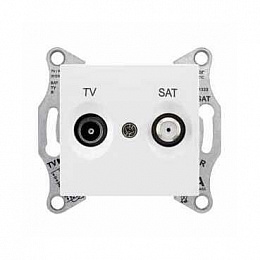 Розетка TV/SAT, проходная, 8 db (белый) Sedna Schneider Electric. Вид 1