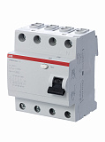 FH204 AC 63/30 Блок утечки тока 4-полюсный, 63A, 30mA, тип АC (УЗО) ABB