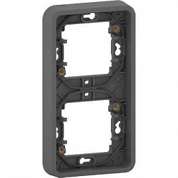 Рамка 2-постовая вертикальная IP55 (антрацит) Mureva Styl Schneider Electric. Вид 1