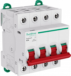 Рубильник 4-полюсный, 63A Systeme9 Systeme Electric. Вид 1