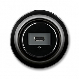 5014K-C00432 N Розетка HDMI, чёрный фарфор Decento ABB. Вид 1