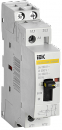 КМ20-11МР Контактор модульный с ручным управлением 1НО+1НЗ, 20А, 230В AC IEK. Вид 1